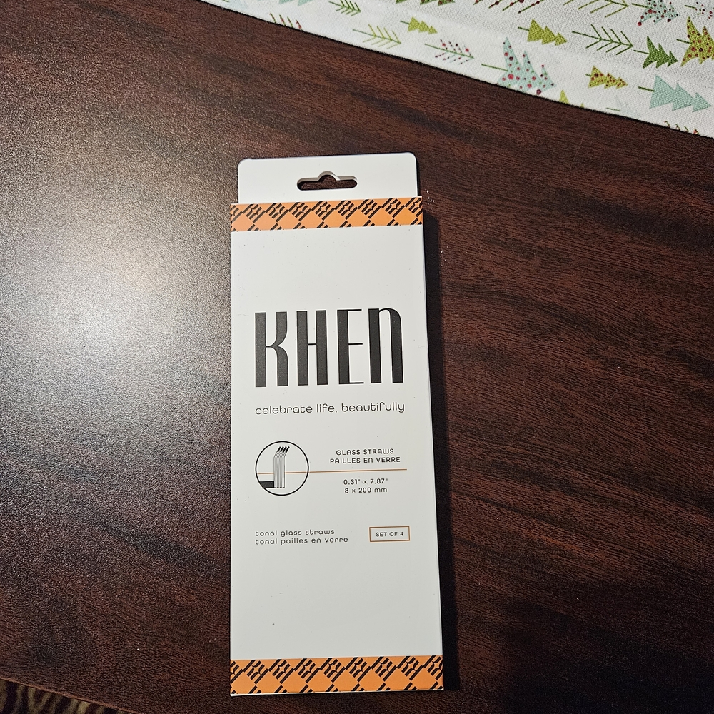 Glass Straws Set - Orange